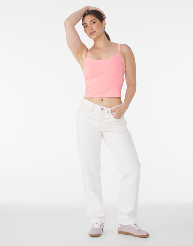 Dámske tielko Micro Rib Spaghetti Strap Tank 1