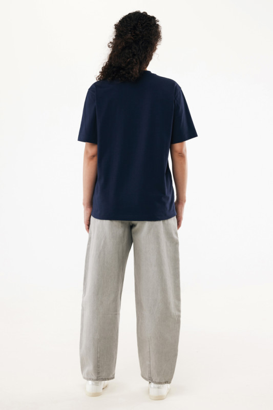 IQONIQ Nikko tričko z hrubej recyklovanej bavlny námornícka modrá L 7