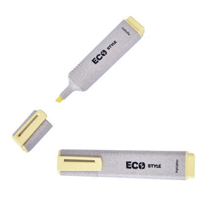 Zvýrazňovač, 1-4 mm, FLEXOFFICE "HL05 Eco Style", žltá 1