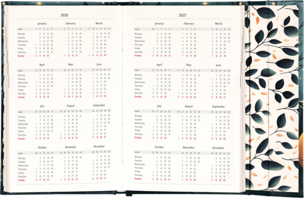 NOTIQUE Týždenný magnetický diár Líška 2026, 13 x 21 cm 2