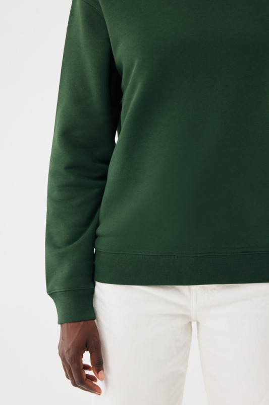 IQONIQ Toria Unisex mikina s okrúhl. výstrihom z rec. bavlny forest green S 14