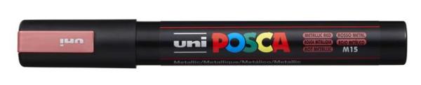 Dekoračný popisovač, 1,8-2,5 mm, UNI "Posca PC-5M", metalická červená 1