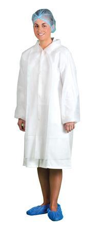 . Plášť, jednorazový, polypropylén, veľkosť XL, biela, 10 ks 1
