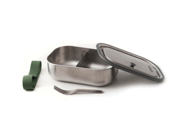 Veľká nerezová krabička na jedlo Black+Blum olivovo zelená 4