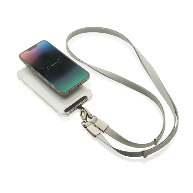 Nivo RCS recyklovaný PET crossbody šnúrka sivá 2