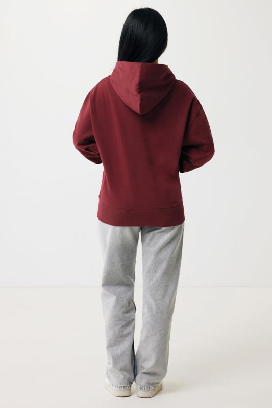 Mikina s kapucňou IQONIQ Yoho relaxed fit z recykl. bavlny vínovo červená L 8