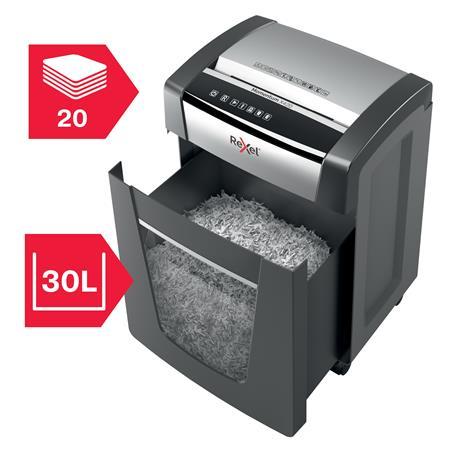 Skartovací stroj, konfety, 20 listov, REXEL, "Momentum X420" 3