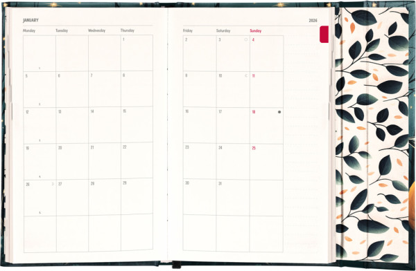 NOTIQUE Týždenný magnetický diár Líška 2026, 13 x 21 cm 3