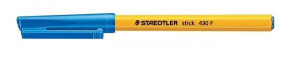 Guľôčkové pero, 0,3 mm, s vrchnákom, STAEDTLER "Stick 430 F", modré 1