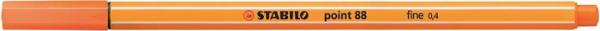 Liner, 0,4 mm, STABILO "Point 88", svetlá červená 1