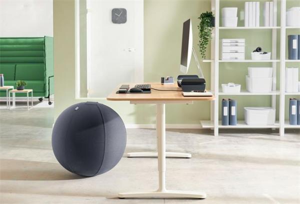 Gymnastická lopta na sedenie, so závažím proti odkotúľaniu, 65 cm, LEITZ "Ergo Active", tm 4