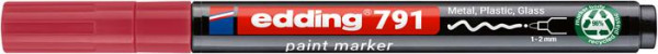 Lakový popisovač, 1-2 mm, PCR, EDDING „791“, ružový 1
