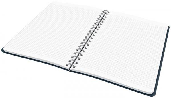 Špirálový zošit, B5, štvorčekový, 80 listov, LEITZ, "Cosy Soft Touch", matná sivá 5