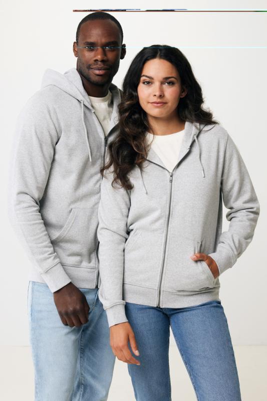 Mikina na zips s kapucňou IQONIQ Abisko z recykl. bavlny heather grey XXXL 5