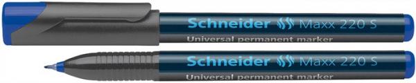 Permanentný popisovač, OHP, 0,4 mm, SCHNEIDER "Maxx 220 S", modrý 1