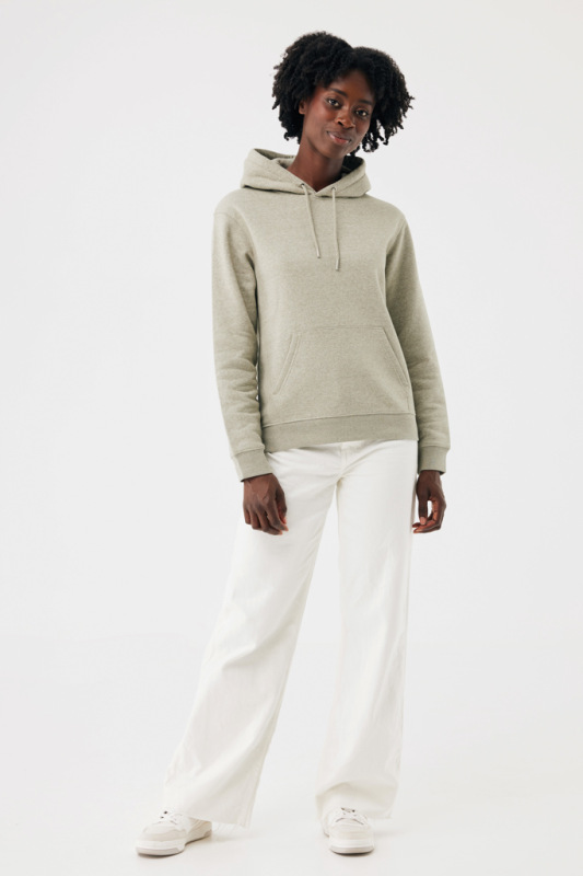 IQONIQ Joshua Unisex mikina s kapucňou z rec. bavlny light heather green XS 5
