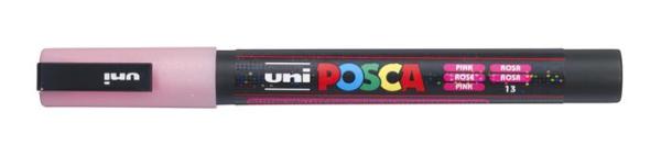 Dekoračný popisovač, 0,9-1,3 mm, UNI"Posca PC-3ML", lesklá ružová 1