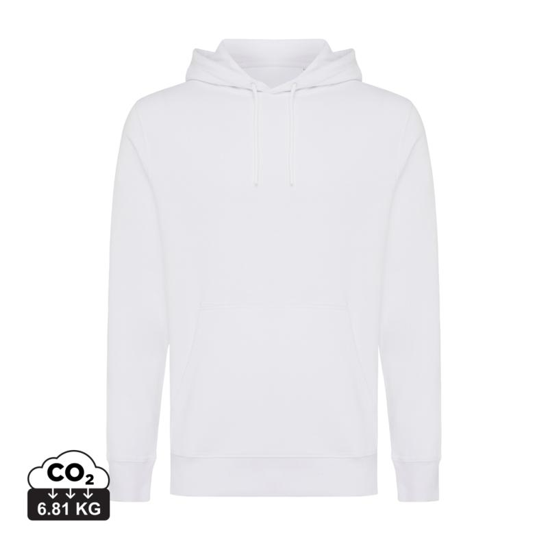 Ľahká mikina s kapucňou IQONIQ Rila z recykl. bavlny recycled white XXXL