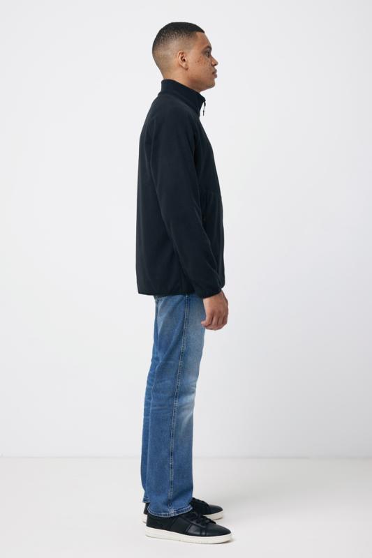 Micro fleece bunda na zips IQONIQ Talung z rec. polyesteru čierna XXXL 7