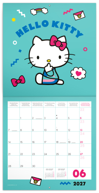 NOTIQUE Grid calendar Hello Kitty 2027, 30 x 30 cm 1