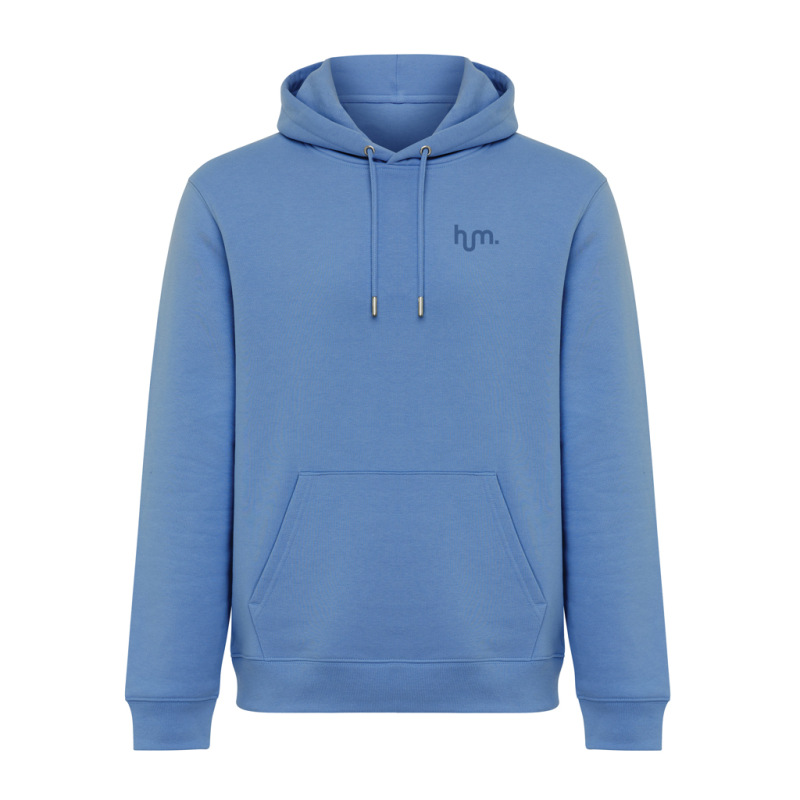 IQONIQ Joshua Unisex mikina s kapucňou z rec. bavlny moon blue XS 4