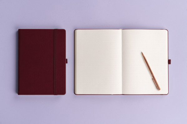 NOTIQUE Notes Balacron, bordový, bodkovaný, 15 x 21 cm 5