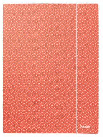 Doska s gumičkou, kartónová, A4, ESSELTE "Colour`Breeze", koralová 1