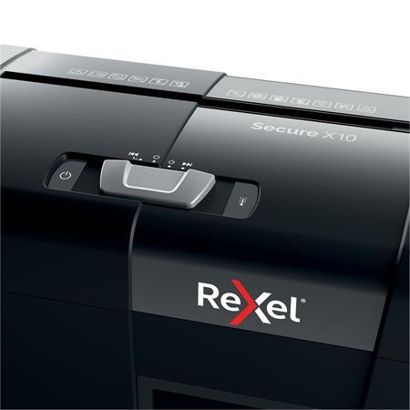 Skartovací stroj, konfetti, 10 listov, REXEL, "Secure X10" 6