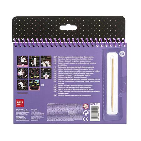 Škrabací zošit, APLI Kids "Magic Scratch", jednorožec 2