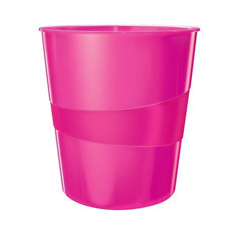 Odpadkový kôš, 15 l, LEITZ "Wow", ružová 1