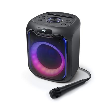 Reproduktor, Bluetooth, s mikrofónom, LED svetlami, 150W, MUSE "M-1803DJ", čierny