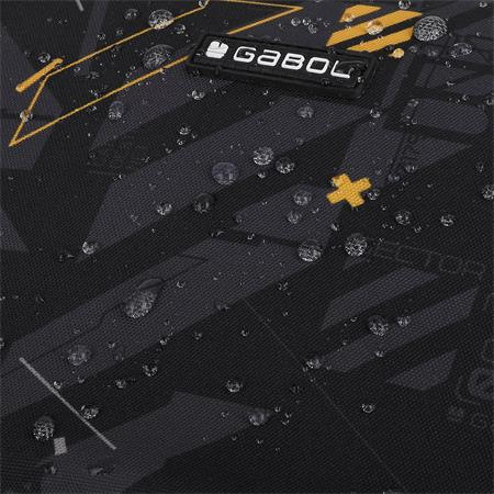Školská taška, so zipsom, GABOL "Byte", čierna, geometrický vzor 7