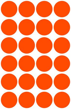 Etikety, okrúhle, priemer: 18 mm, AVERY ZWECKFORM, neónovo červené, 96 etikiet/bal 3