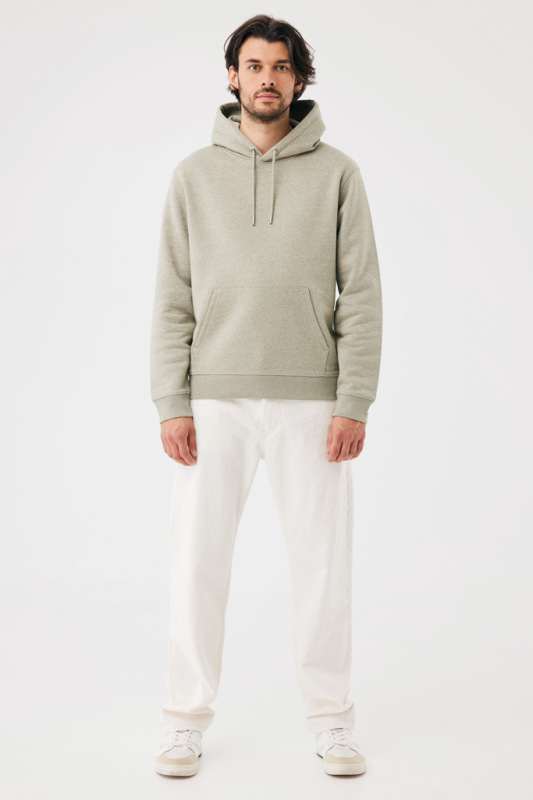 IQONIQ Joshua Unisex mikina s kapucňou z rec. bavlny light heather green L 12