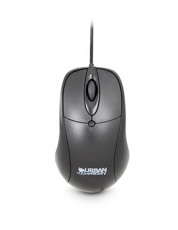 Myš, drôtová, optická, stredná veľkosť, USB, URBAN FACTORY "Big Crazy", čierna 2