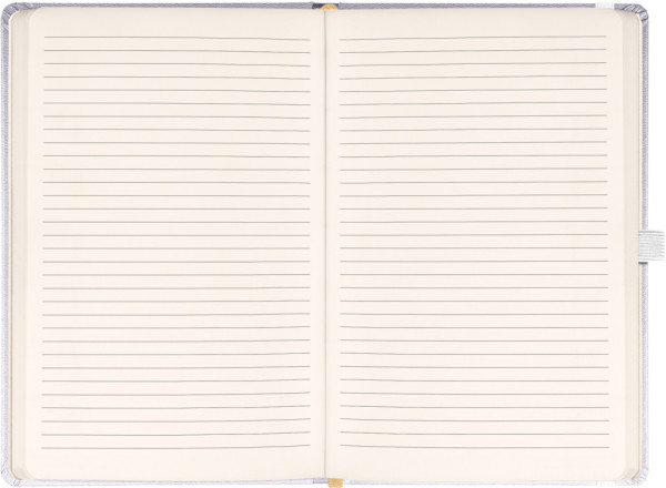 NOTIQUE Notes Balacron, strieborný, linajkovaný, 15 x 21 cm 1