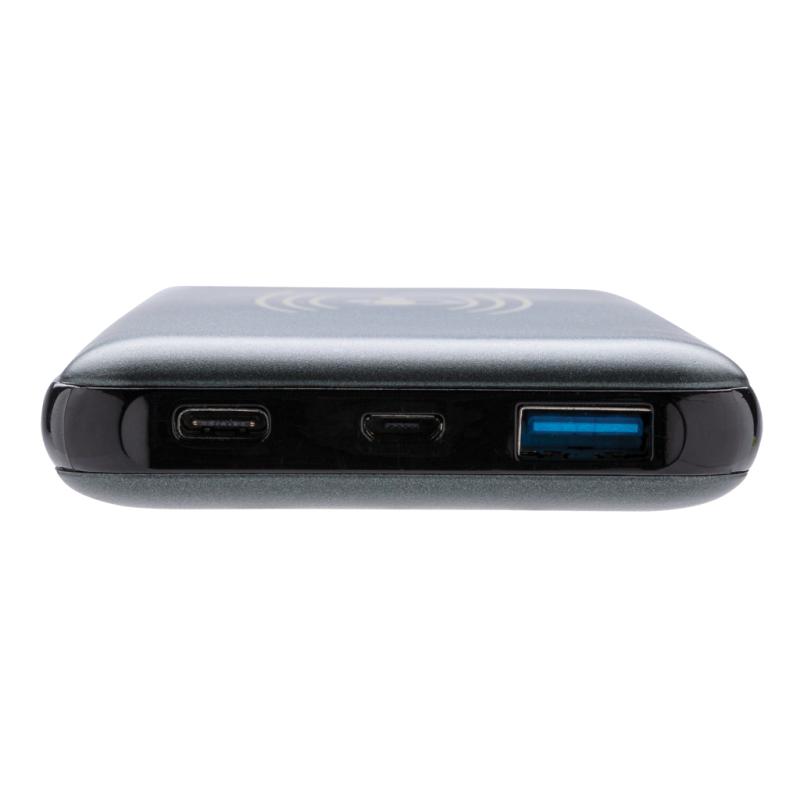 PD rýchlo nabíjacia bezdrôtová powerbanka 10 000 mAh 10 W sivá 5