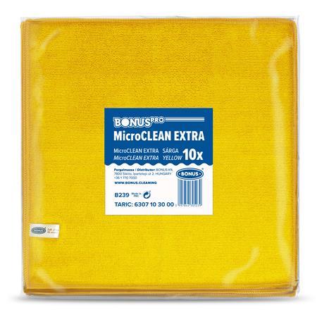 Čistiaca utierka, univerzálna,10 ks, 40x40 cm, BONUS "MicroCLEAN Extra", žltá 1