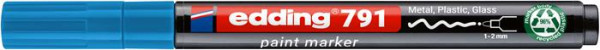 Lakový popisovač, 1-2 mm, PCR, EDDING "791", svetlomodrá 1
