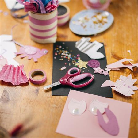 Nožnice, školské, 13 cm, FISKARS "Glitter Kids", ružová 6