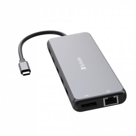 USB HUB, 2xUSB-C PD/2xHDMI/DP/6xUSB-A/RJ45/audio, VERBATIM 3