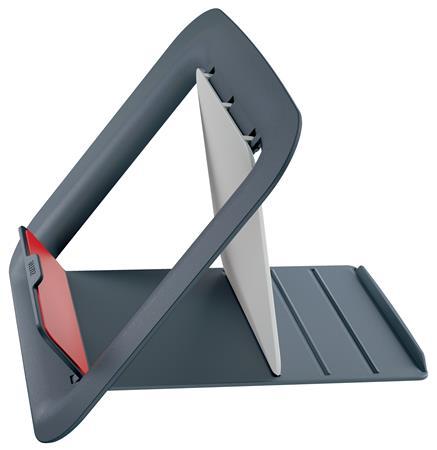 Stojan na notebook, nastaviteľný, LEITZ "Ergo Cosy", zamatová sivá 2
