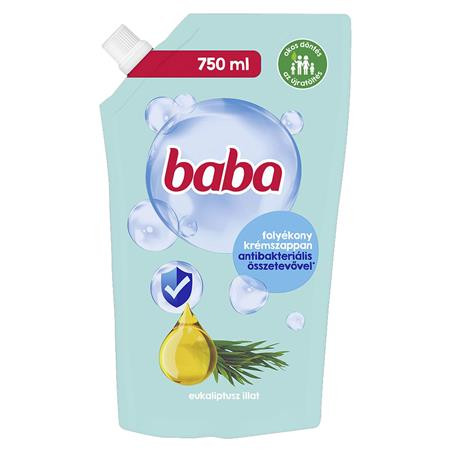 Tekuté mydlo, náhradná náplň, 750 ml, BABA, eukalyptus 1