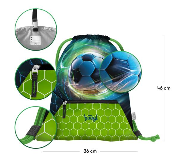 BAAGL SADA 3 Airy Ball: batoh, peračník, vrecko 12
