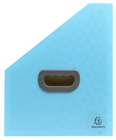 Harmonikový zakladač, 265x325 mm, PP, 12 priehradie, EXACOMPTA "Pop`NCo", cyánovo modrý 3