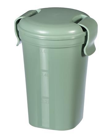 Hrnček s viečkom, 600 ml, plastový, CURVER, "Lunch&Go", zelená 1