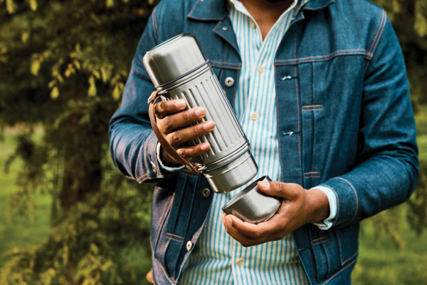 Termofľaša Explorer Duo 1L Black+Blum sivá 13