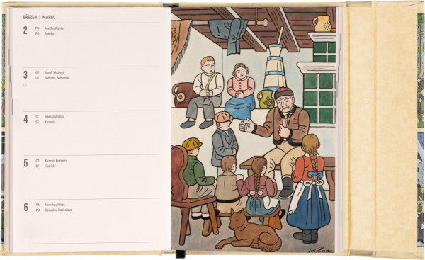 NOTIQUE Týždenný magnetický diár Josef Lada 2026, 11 x 16 cm 4