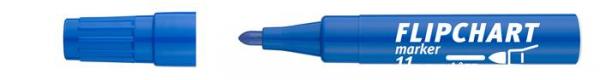 Popisovač na flipchartové tabule, 1-3 mm, kužeľový hrot, ICO "Artip 11", modrý 1