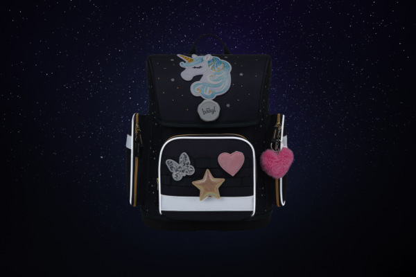 BAAGL SADA 5 Ergo Unicorn Gold: aktovka, peračník, vrecko, zástera, peňaženka 6